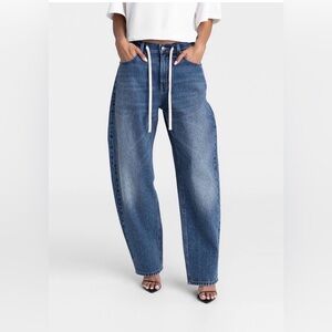 KBB by Kahlana Lynox Barrel Leg Jeans Tie Waist Size 8 NWT